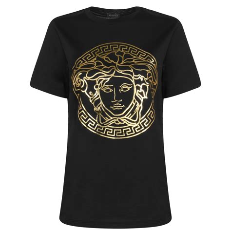 versace women's t shirt|versace t shirt medusa.